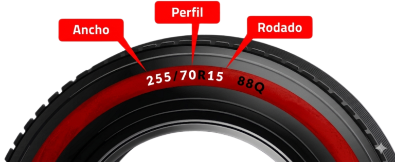 neumatico medidas rojo